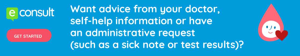 Advice from your doctor, self-help information or an admin request such as a sick note online